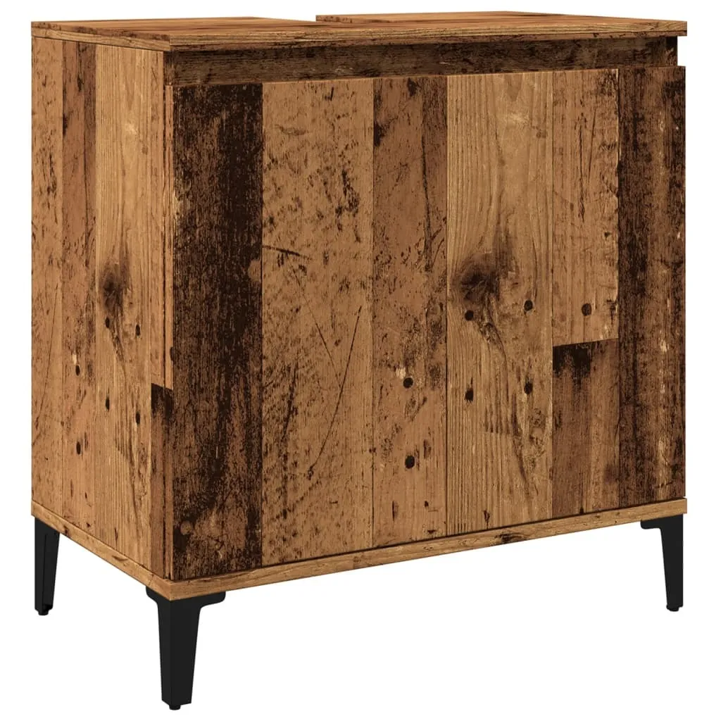 Mobiletto Legno di Recupero 58x33x60 cm - Mobile d'Arredo Rustico
