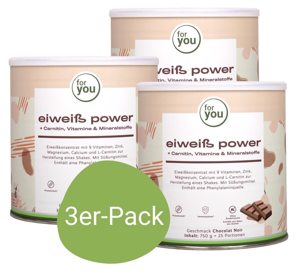 for you power Eiweiß Dreierpack Produktbild 