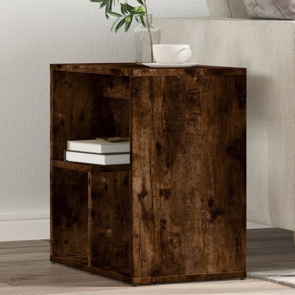 Möbel Beistelltische 2 Stk. Räuchereiche 50x30x50 cm Holzwerkstoff - Beistelltische 840564