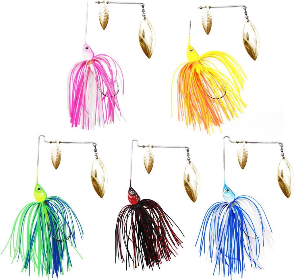Angelköder, Hartmetall-Jig-Spinnerbaits-Sets, Swimbait für Barsch, Forelle, Hecht, Lachs, Zander