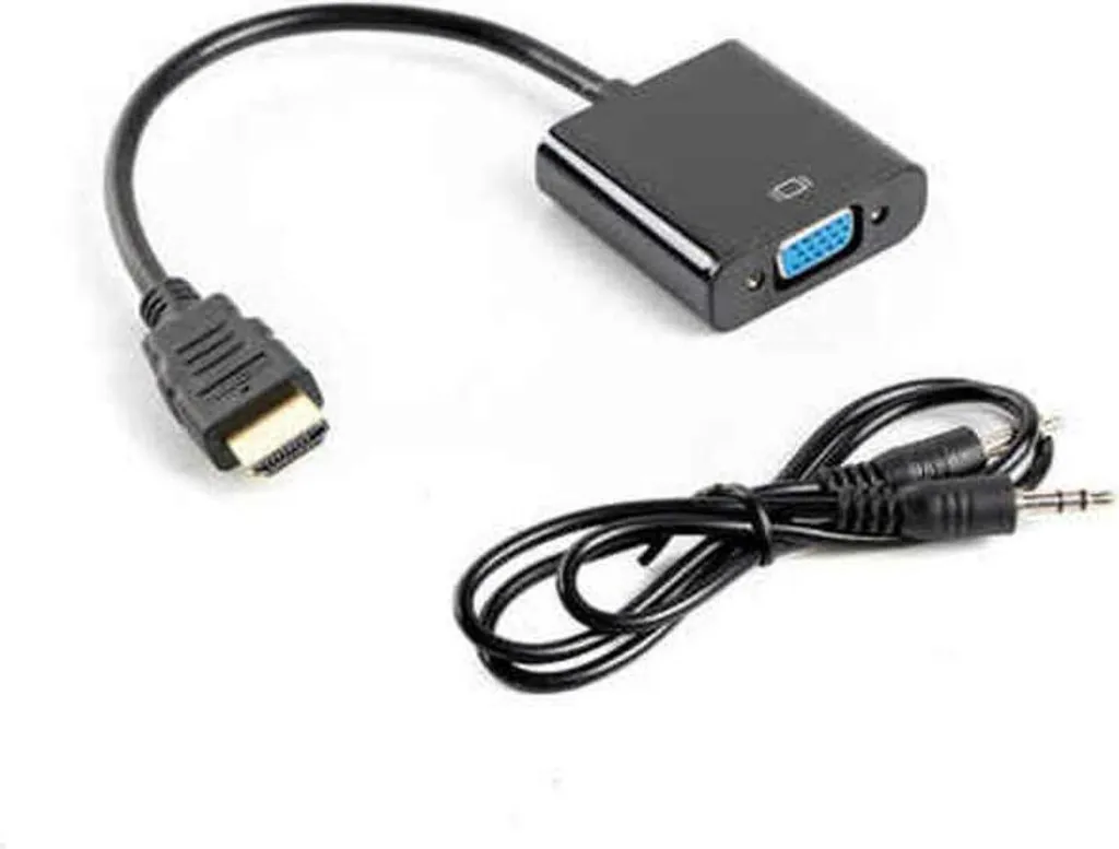 Lanberg Adattatore HDMI a VGA con Audio 0,2m - Risoluzione 1080p
