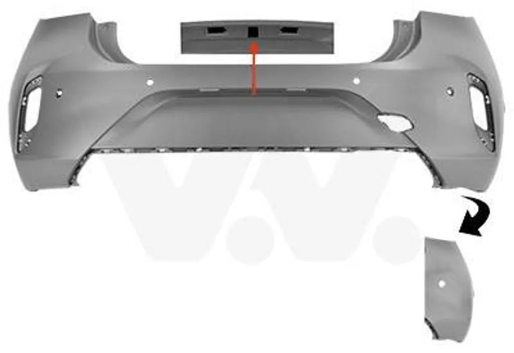 Pare-chocs arrière VAN WEZEL pour OPEL Corsa F Berline et Hatchback