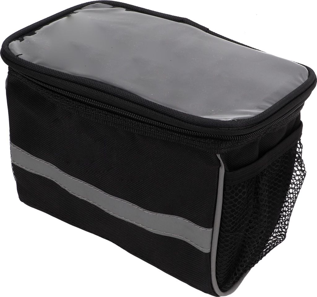 Schwarze Fahrradlenkertasche für Vorderrohr, Fahrradkorb, Fahrradtasche für Outdoor-Mountainbike