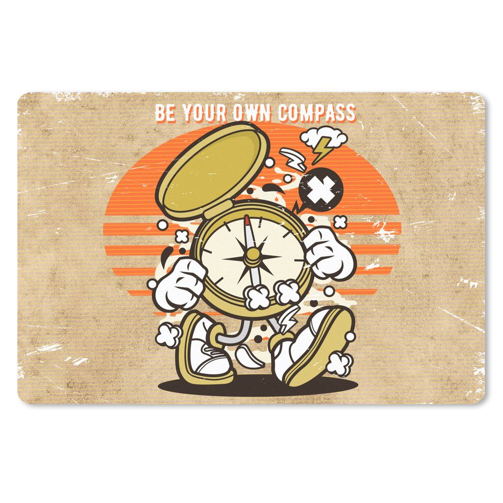 MuchoWow Mauspad Mousepad Kompass - Vintage - Zitat 27x18 cm - Mousepads - Maus Mat - Pad - Mausunterlage - Büroartikel - Desk Matten