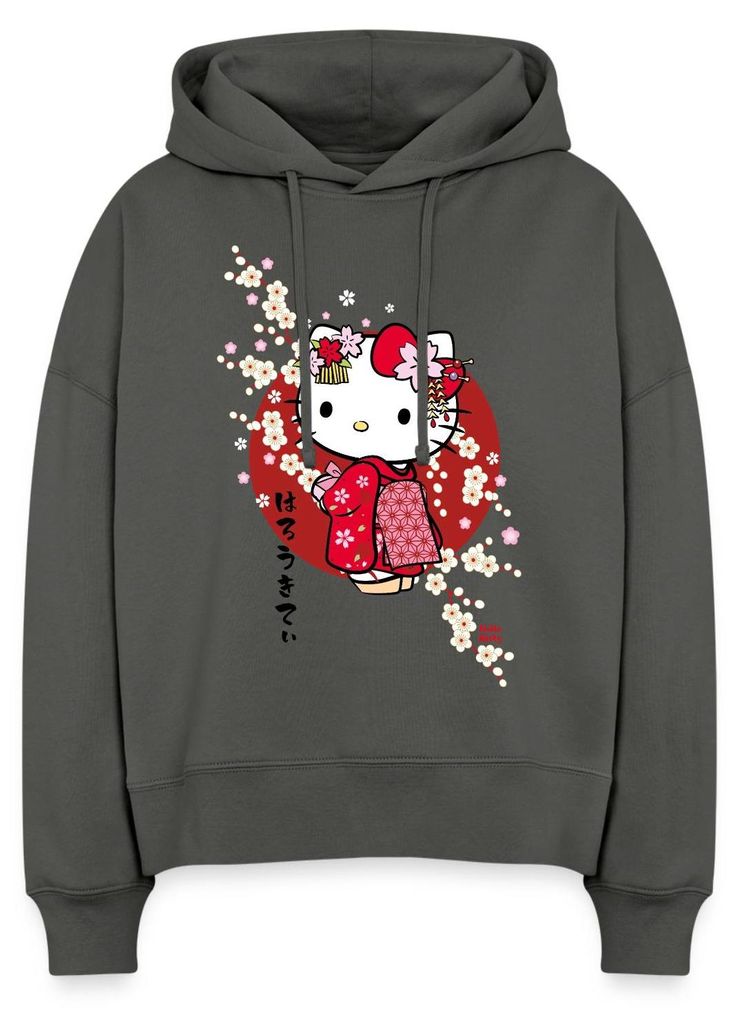 Spreadshirt Hello Kitty Japan Kimono Kirschblüten Frauen Produktbild 