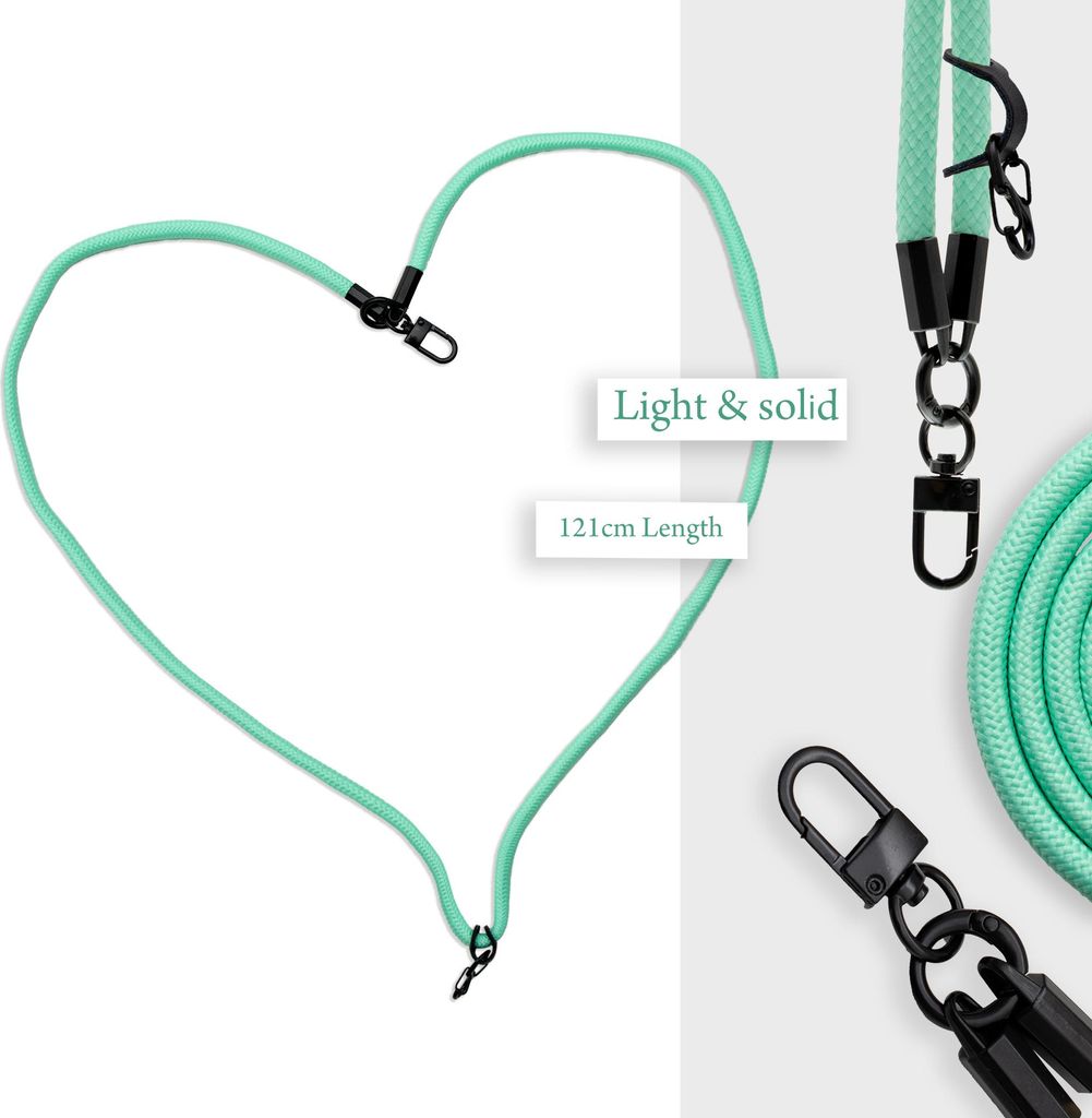 Cadorabo Handykette für Motorola MOTO X PLAY in TÜRKIS - Handy Hülle mit Verstellbaren Band Kordel zum Umhängen