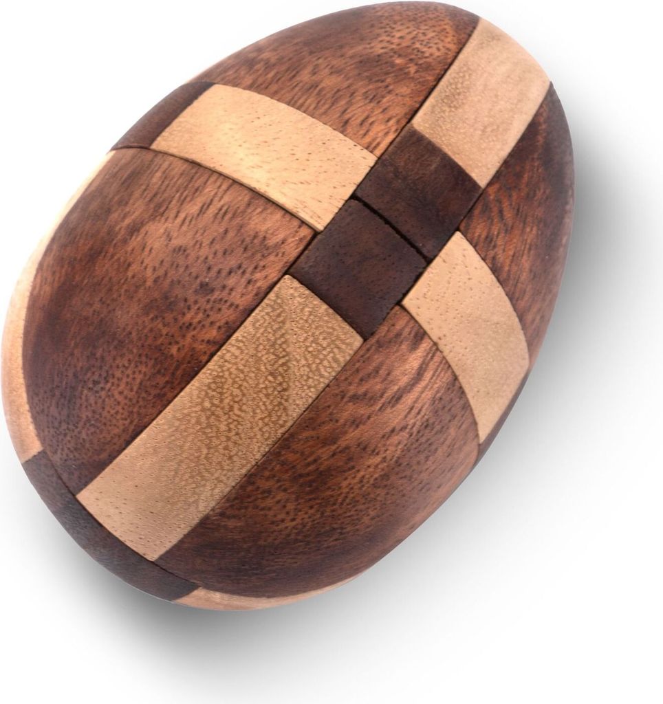 Dinosaurier-Ei - anspruchsvolles 3D Puzzle- edel gestaltetes Knobelspiel aus Holz in Ei-Form