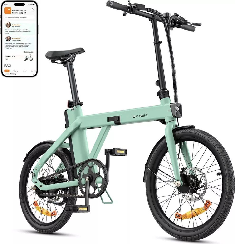 Opvouwbare elektrische fiets, inklapbaar, met app, 36V Productafbeelding 