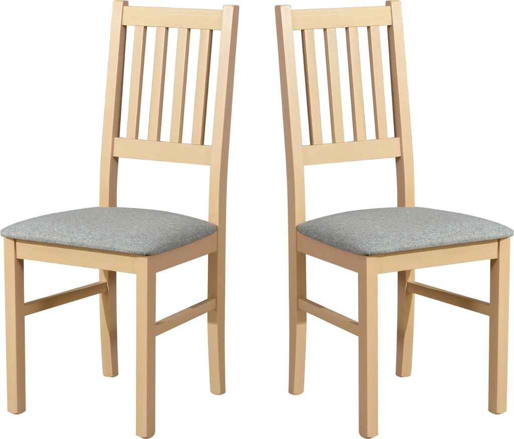 Esszimmerstuhl, Holz Eiche Massiv Stuhl Stühle Küchenstuhl - Set 2x Bos 1 Sonoma