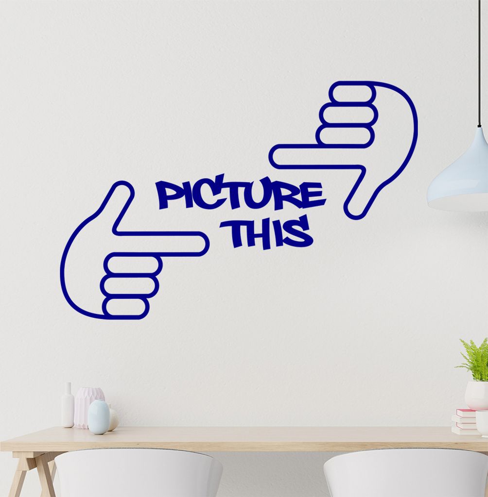 Picture this Wandtattoo in 6 Größen - Wandaufkleber Wall Sticker - Dekoration, Küche, Wohnzimmer, Schlafzimmer, Badezimmer