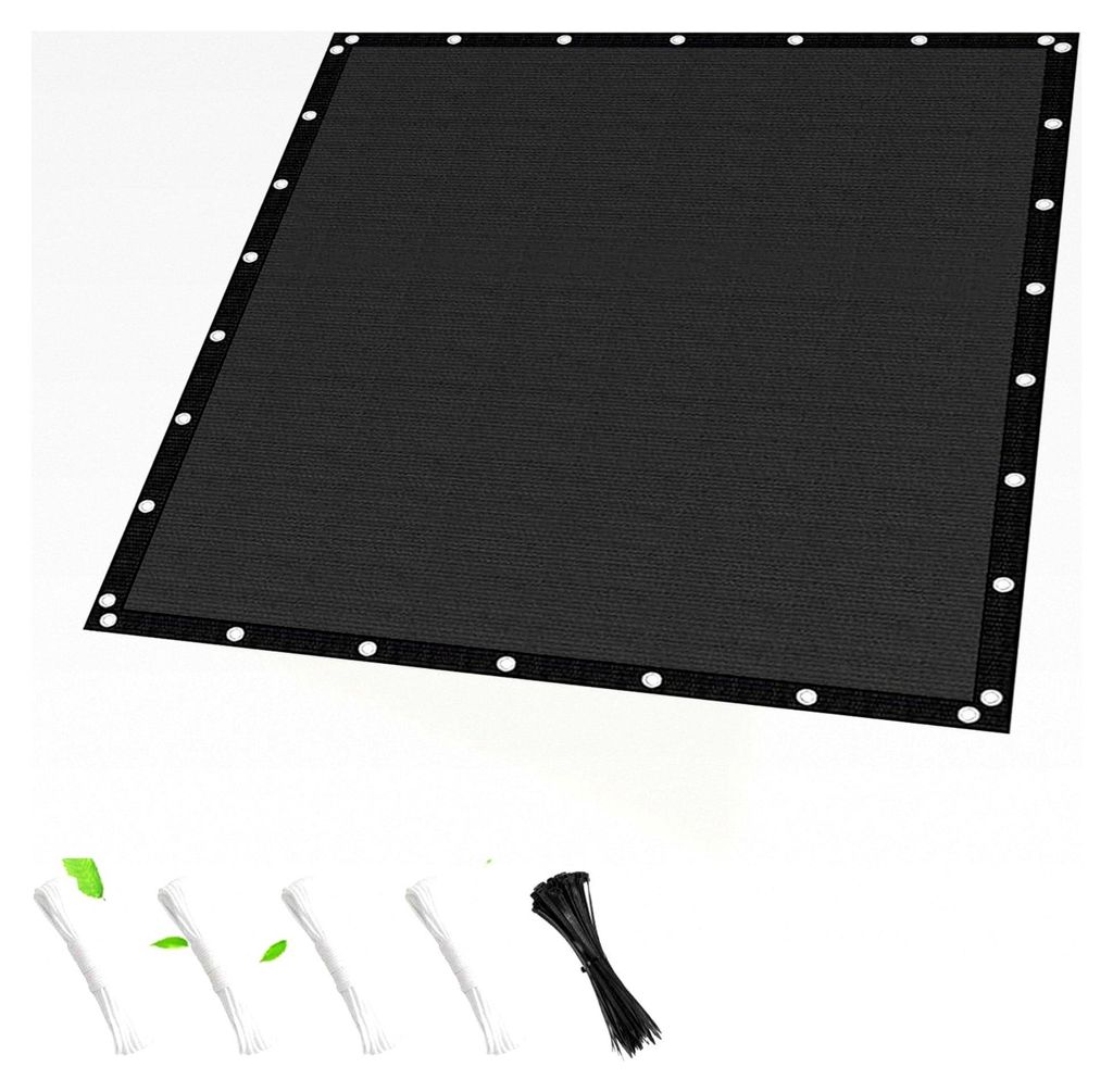 Rechteckiges Sonnensegel 1x2m mit Ösen, wasserdurchlässig und winddurchlässig, HDPE-Gewebe, Sonnenschutz für Terrasse, Garten, Balkon, Camping,...