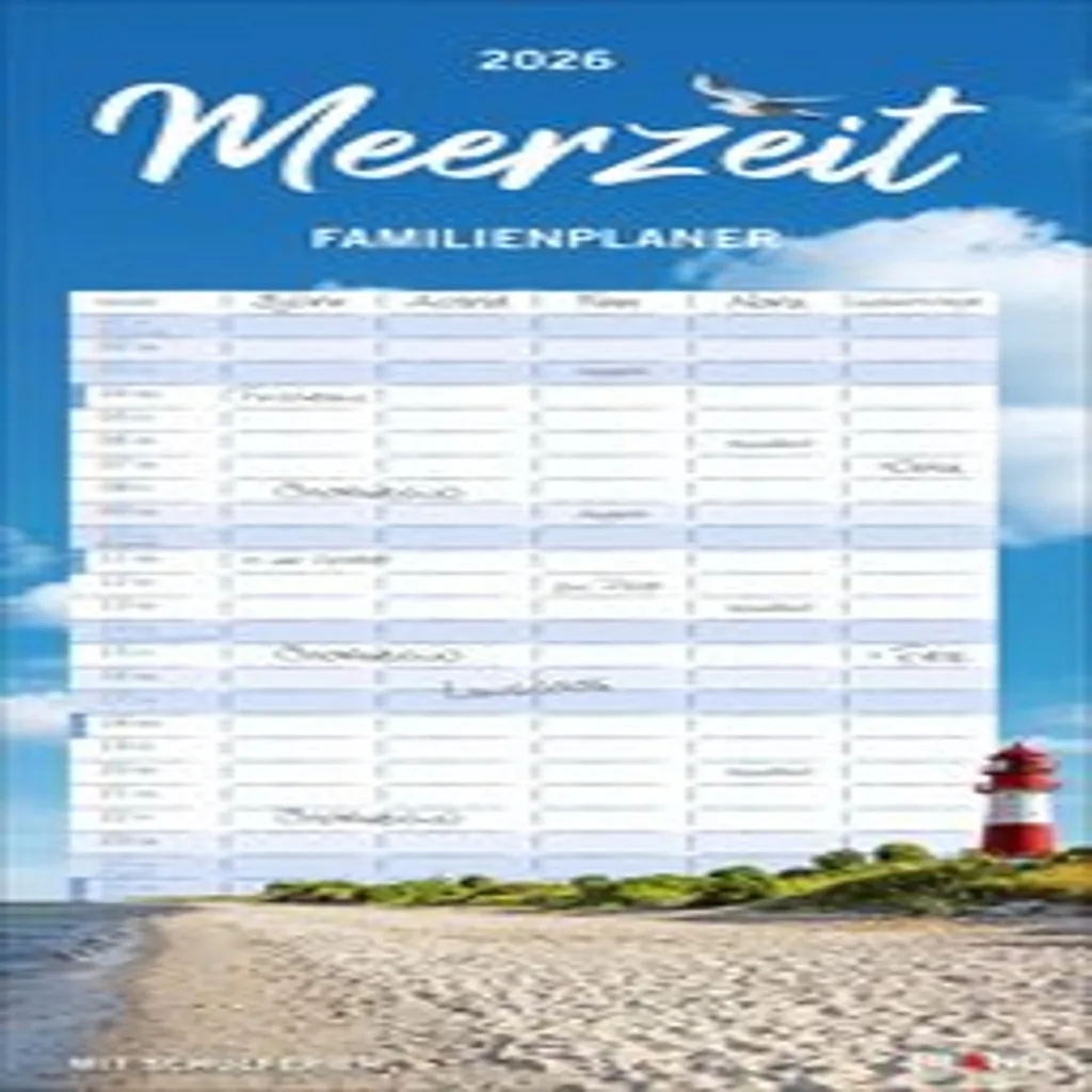 Planificateur 2026 Temps de la Mer EILAND - Grand Format Mural 21x45cm