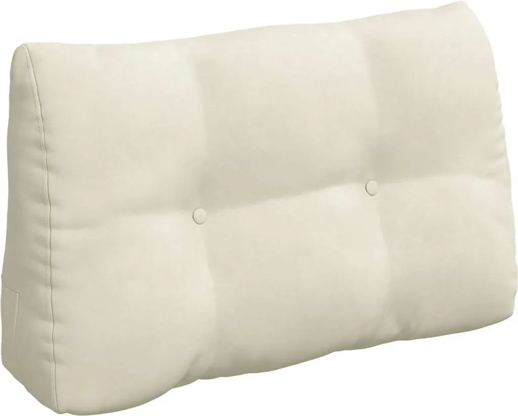Coussin Dorsal Ergonomique 80x24x50 cm, Soutien Lombaire Velours Crème