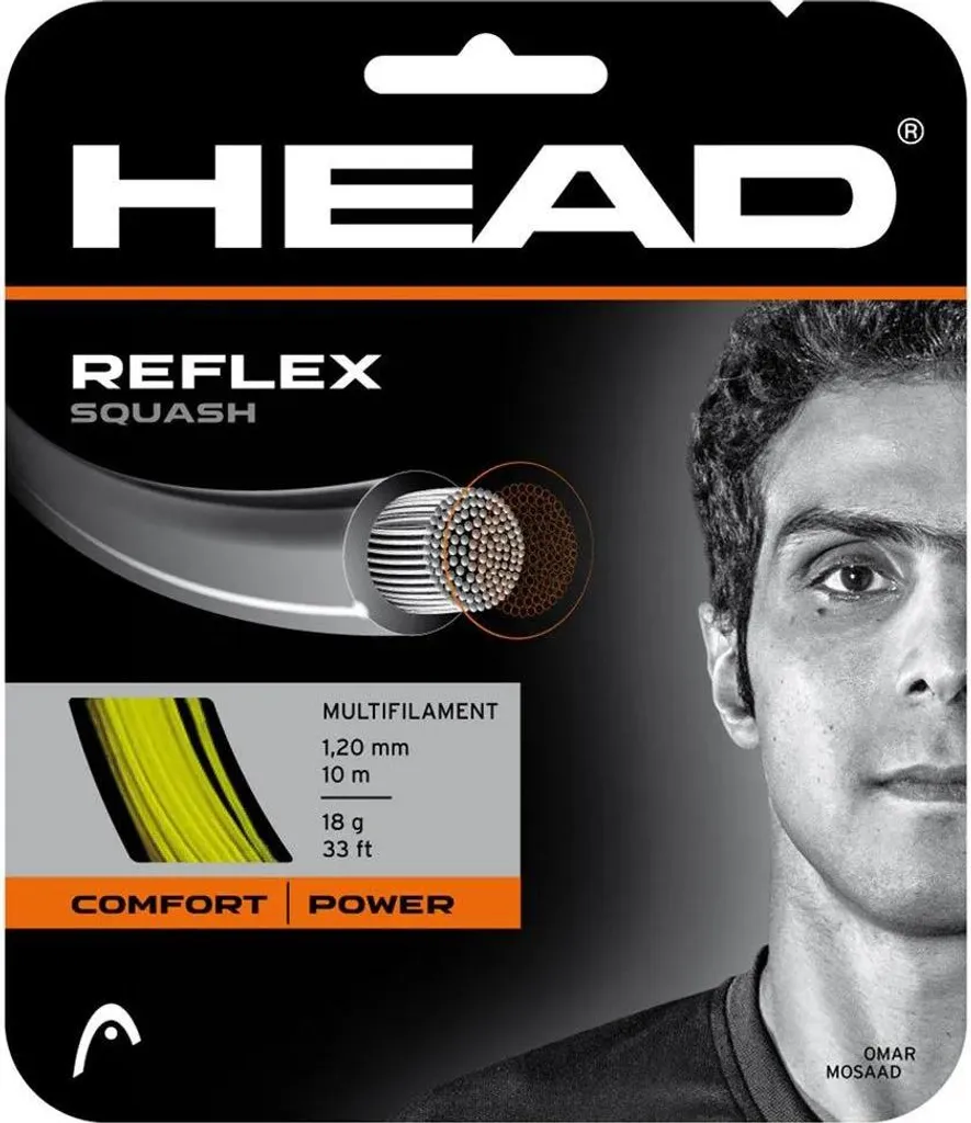 Cordage Tennis Multifilament Head Reflex 1.20 mm Jaune en Garniture