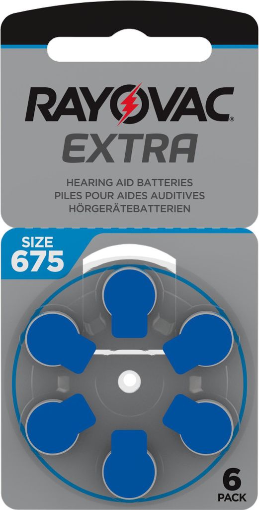 Rayovac Extra Advanced Gr. 675 - 6er Blister Produktbild 