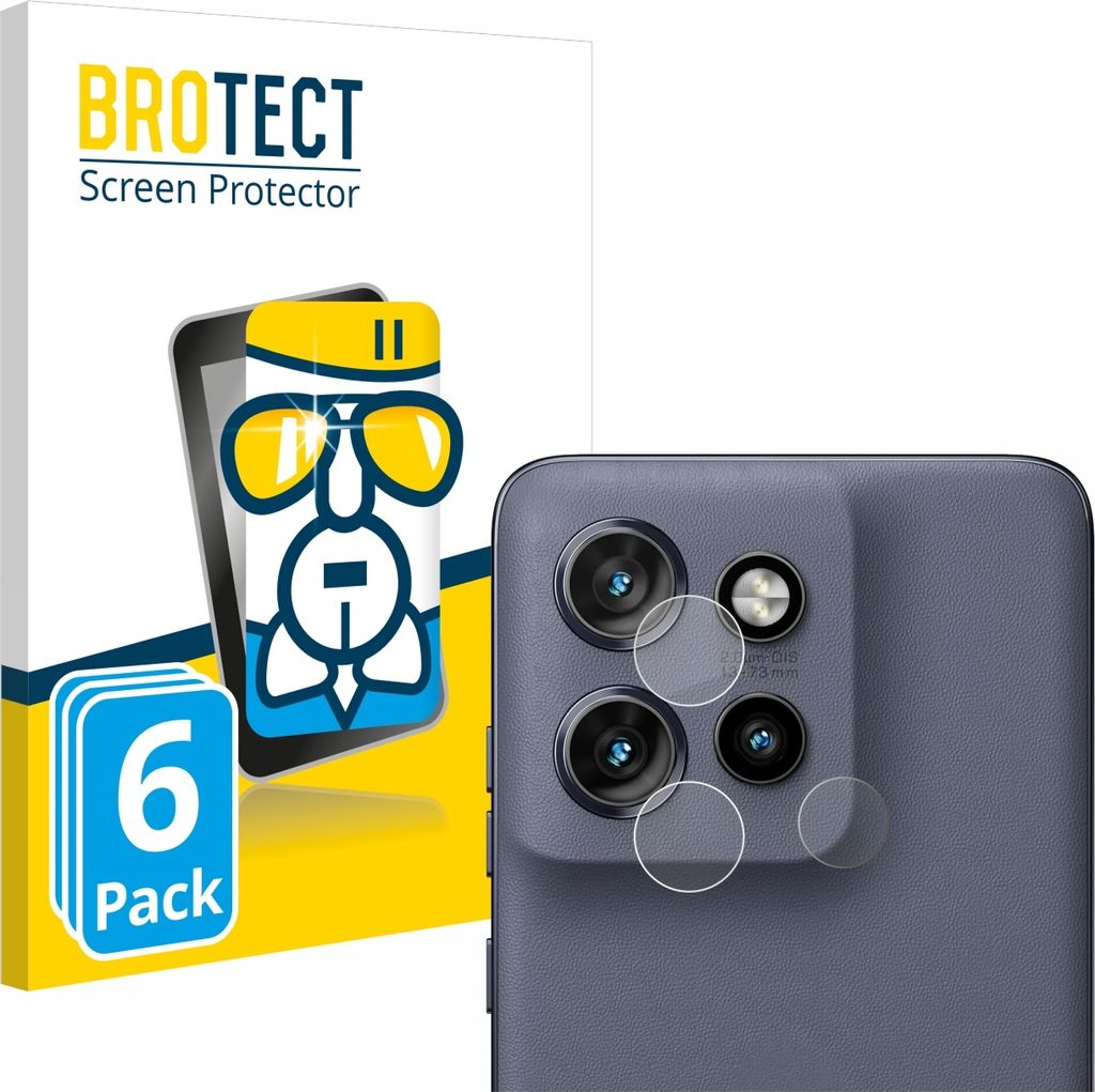 6x BROTECT Schutzglas für Motorola Edge 50 Neo (NUR Kameraschutz) Schutzfolie Panzer Folie Glas Display Schutz klar