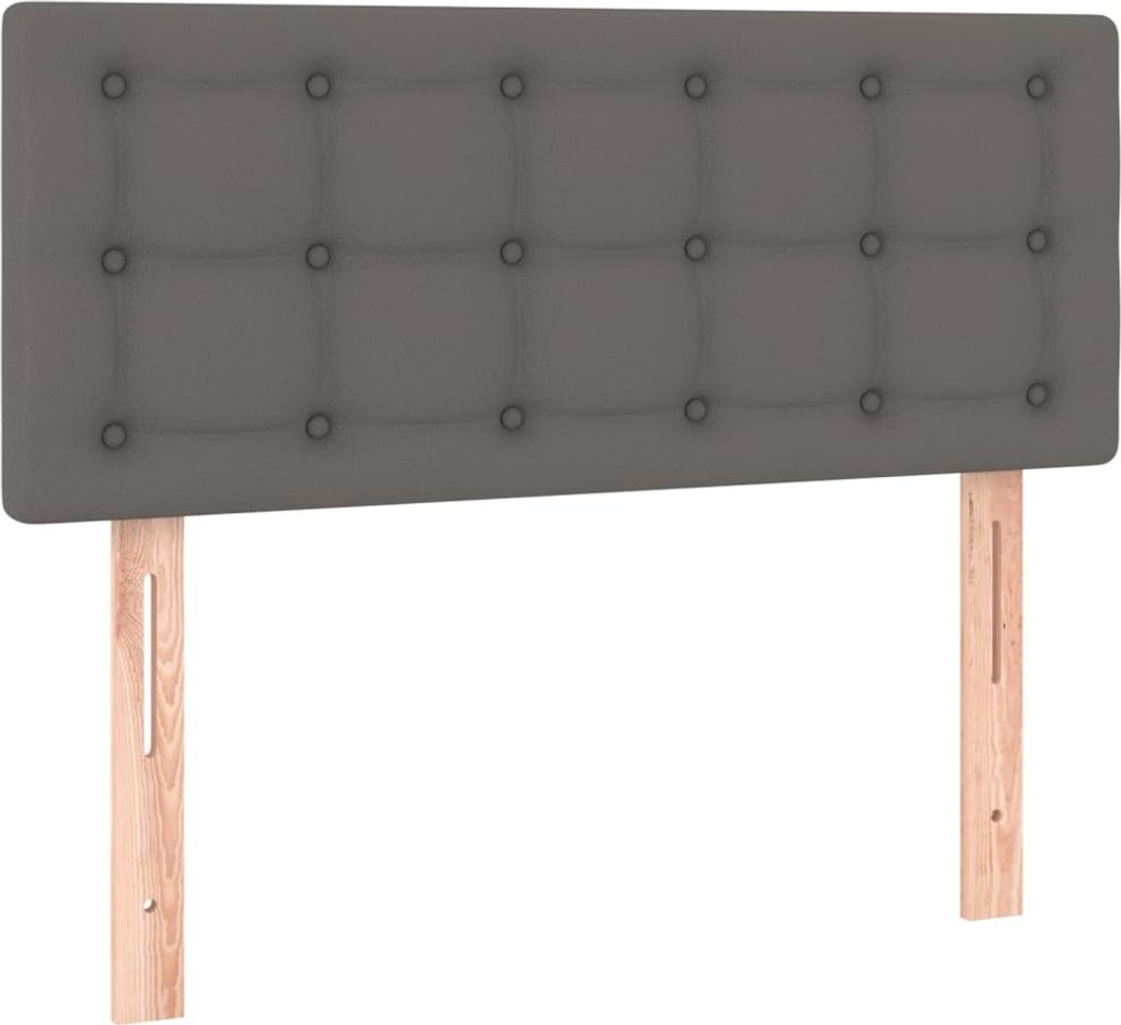 vidaXL Kopfteil Grau 90x5x78/88 cm Kunstleder