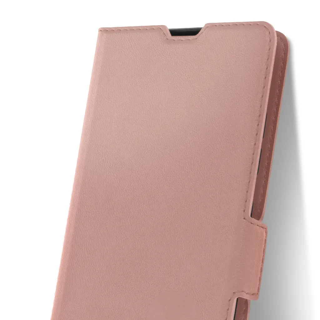 Cover OnePlus Nord 2 con Stand e Porta Carte - Oro Rosa Magnetica - 4