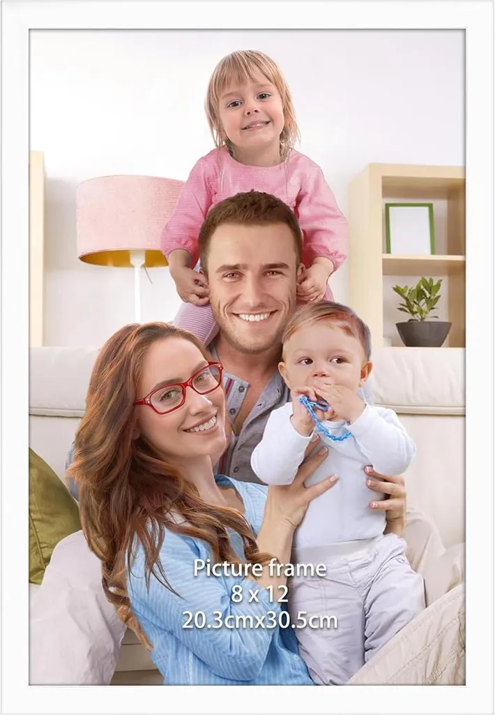 Cornice Bianca 20x30 per Foto Famiglia | Design Dolce e Moderno