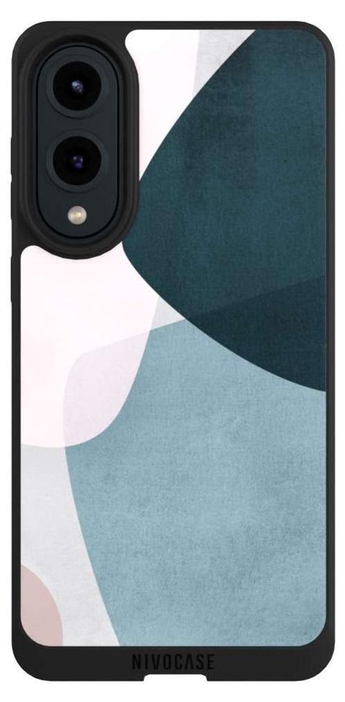NIVOCASE Handyhülle für Samsung Galaxy S25 Edge Hülle NIVOpure Case Schwarz Boho Malerei Muster