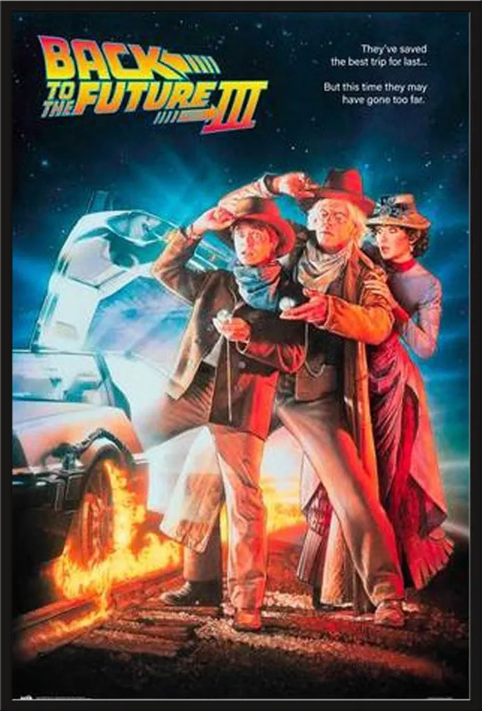 Poster Retour vers le Futur cadre noir Shinsuke® vitre acrylique incassable