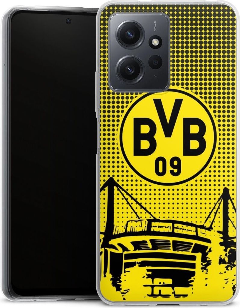 DeinDesign Handyhülle für Xiaomi Redmi Note 12 4G Silikon Hülle Case Smartphone Schutzhülle BVB Borussia Dortmund Stadion