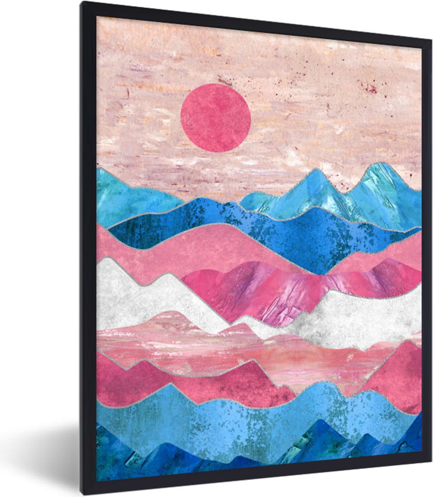 MuchoWow Gerahmtes Poster Stolz - Transgender - Marmor 60x80 cm - Poster mit Schwarzem Bilderrahmen Wandposter Rahmen Foto Bilder - Premium - Wan...