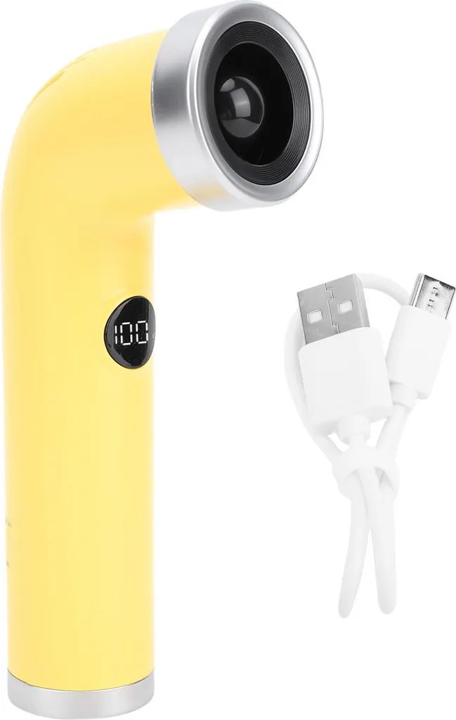 Ventilateur Portable sans Pale Anti-Chaleur avec Affichage Digital Jaune