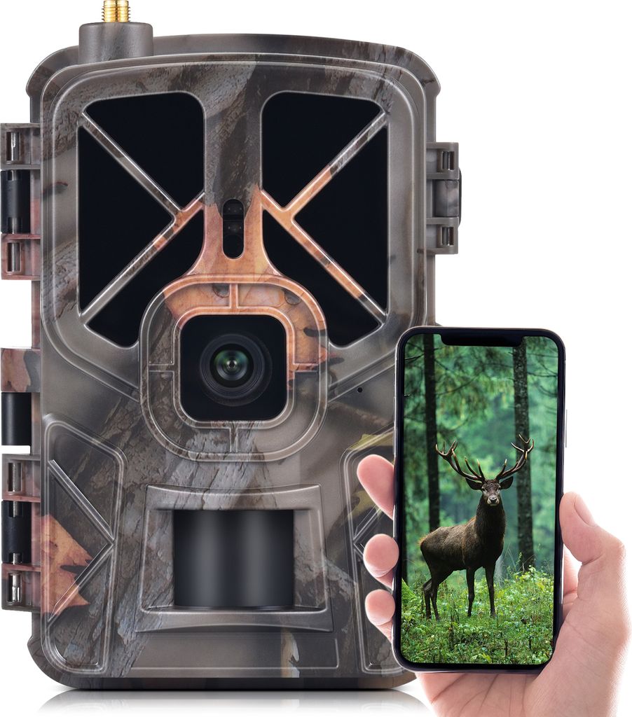4G/LTE-Jagdkamera, kabellos, 36 MP, Wildkamera, wasserdicht, Infrarot-Nachtsicht, fuer den Aussenbereich, Tierbeobachtung, Bauernhof-ueberwachungsk...
