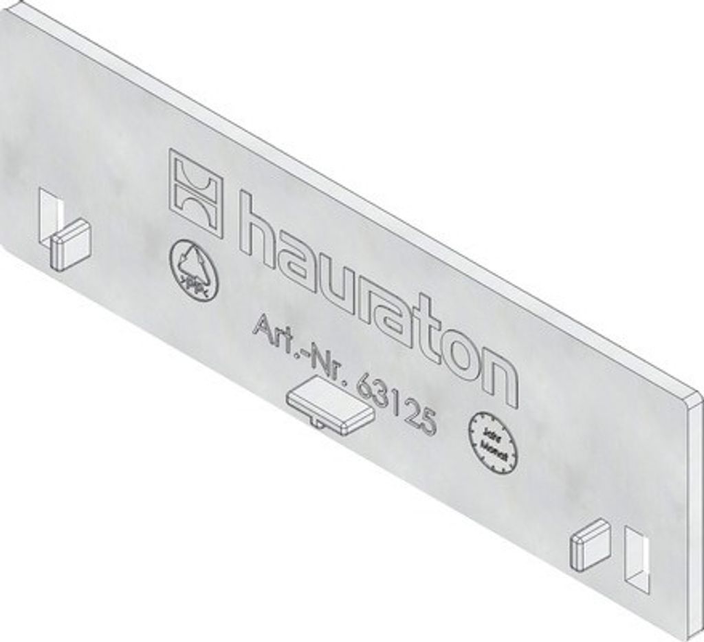 Hauraton Dachfix Resist Stirnwand Typ 45 aus korrosionsbeständigem Kunststoff silberfarben 115 mm x 35 mm