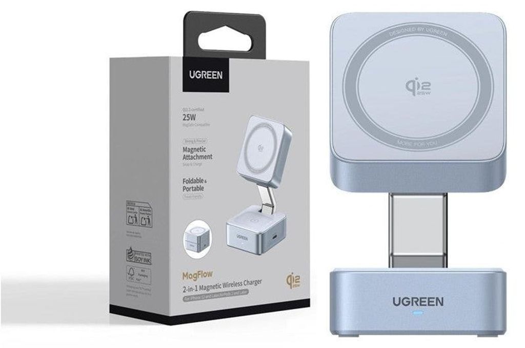 Bezprzewodowa ładowarka 2w1 MagFlow 25W Qi2 W752 UGREEN Zdjęcie produktu 
