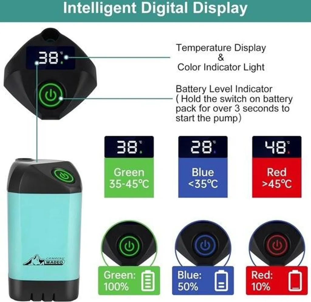 Douche mobile d'extérieur rechargeable USB pour camping et randonnée - 2