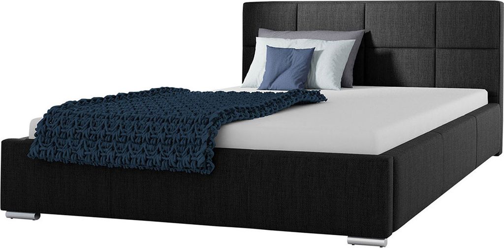 MIRJAN24 Polsterbett Marina, Bettkasten für die Bettwäsche mit Gasdruckfeder, Lattenrost aus Metall ist integriert (Farbe: Ikar 09, Größe: 140 ...