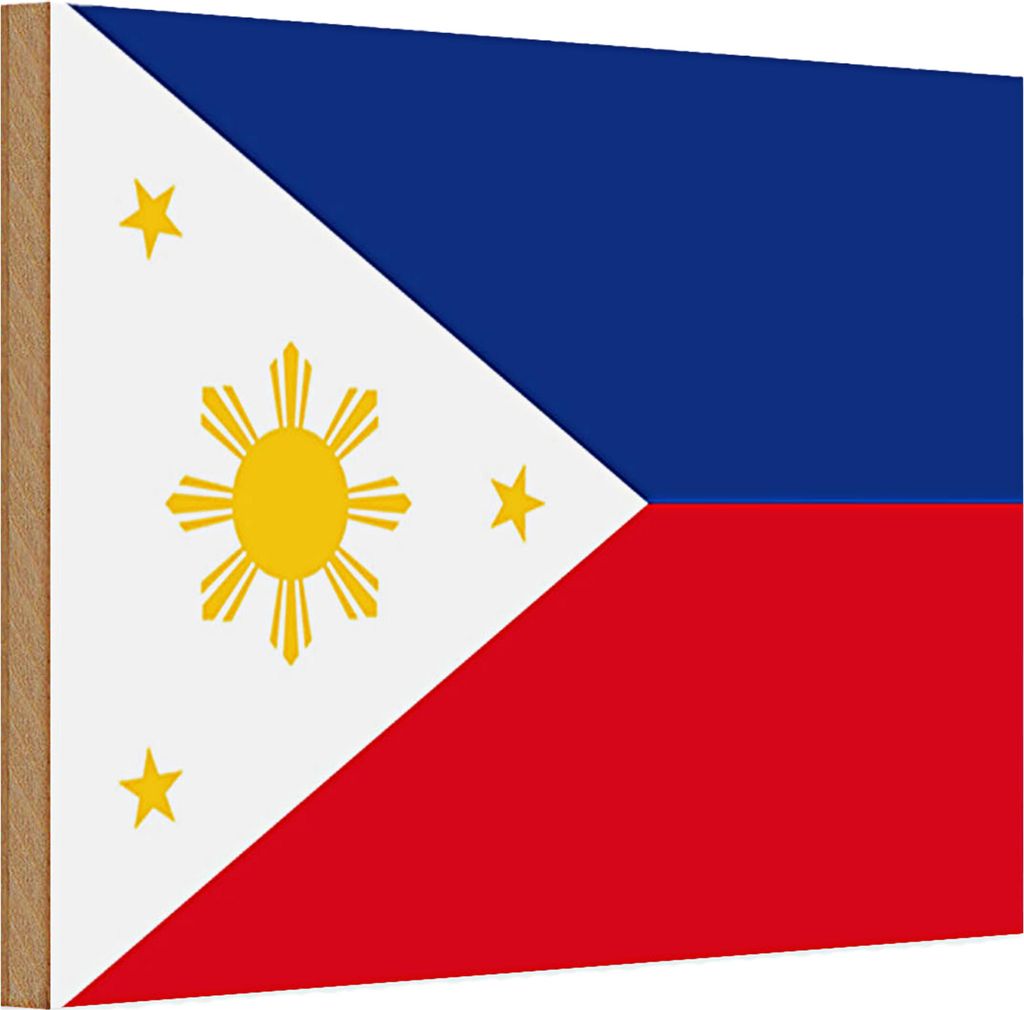 Holzschild Flagge Philippinen 30x20cm Flag of Philippines