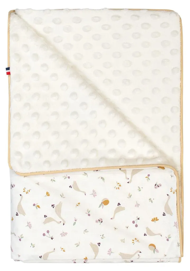 Plaid Bébé en Tricot Sidonia 70x100 cm Écru doux pour Naissance