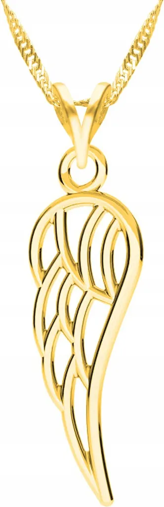Collana d'oro con ali d'angelo, argento 925