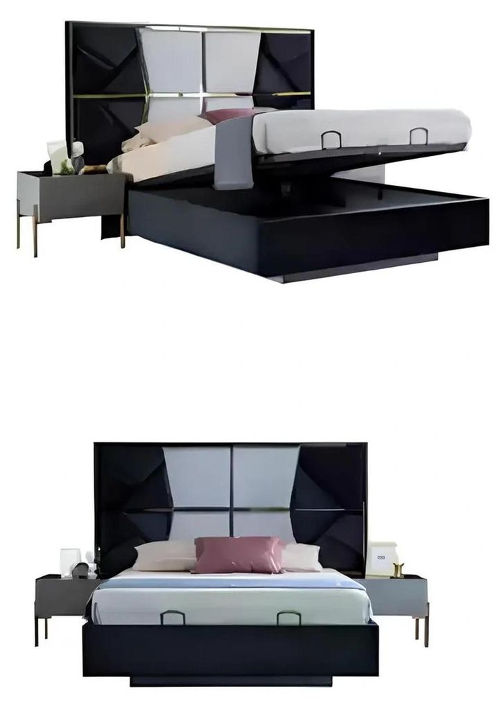 Luxus Schlafzimmer Bett Doppel Betten Design Holz Möbel Bettrahmen Neu