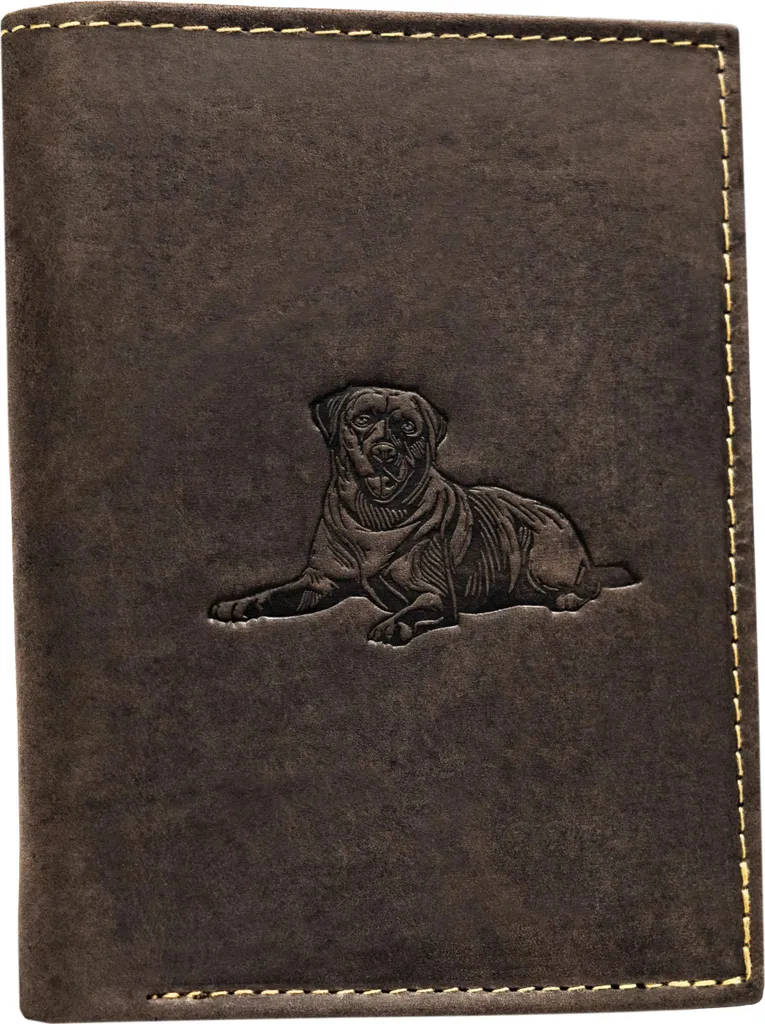 Regalo Uomo Portafoglio Pelle N4-CHM-DOG-1 Marrone | Confezione Regalo