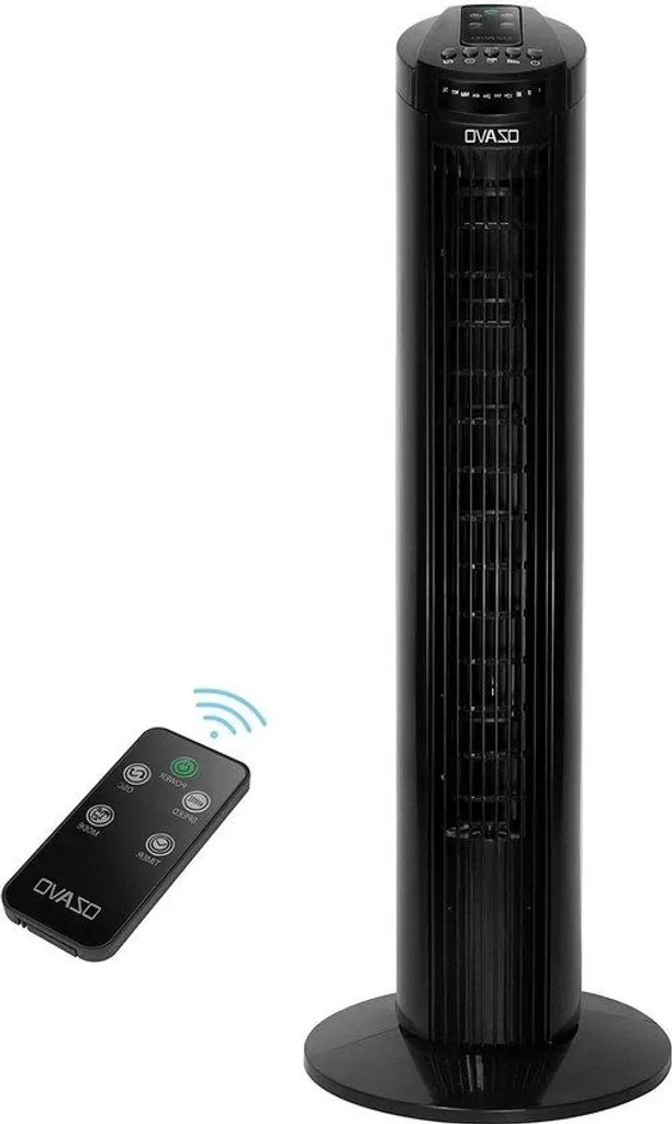 Ventilateur de tour silencieux 45W noir de 74 cm avec oscillation large