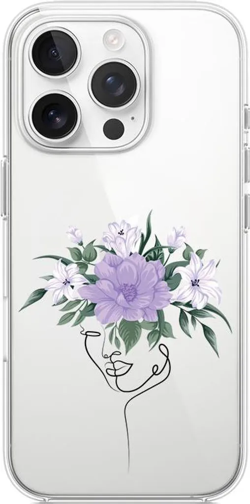 Custodia Abbery Per IPhone 14 Pro Max Con Fiori Secchi Veri – Morbida, Trasparente E Originale Fatta A Mano, Protezione Fotocamera, Ricarica Wireless