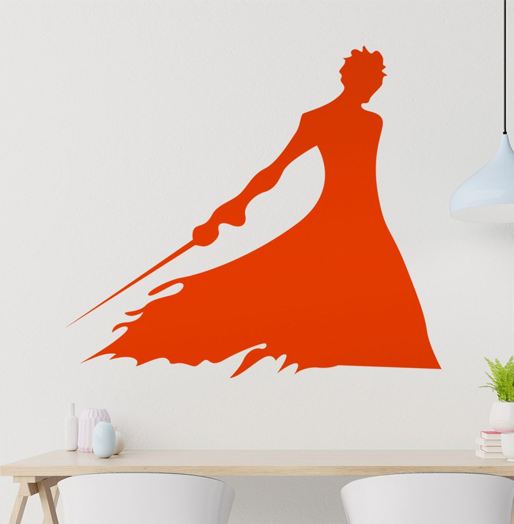 Samurai Wandtattoo in 6 Größen - Wandaufkleber Wall Sticker - Dekoration, Küche, Wohnzimmer, Schlafzimmer, Badezimmer