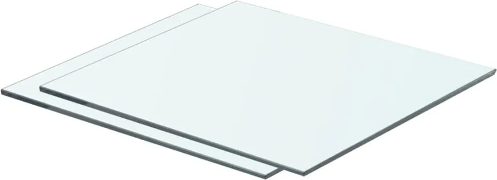 Lot de 2 Étagères en Verre Transparent 40x30 cm pour Rangement Mural