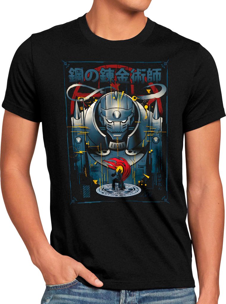 style3 Armored Alchemist Herren T-Shirt fullmetal japan anime cosplay roy brotherhood