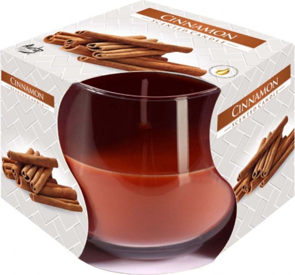 Ct Scented Candle Glass Cinnanmon-brownd8xh7cm (6er Set)