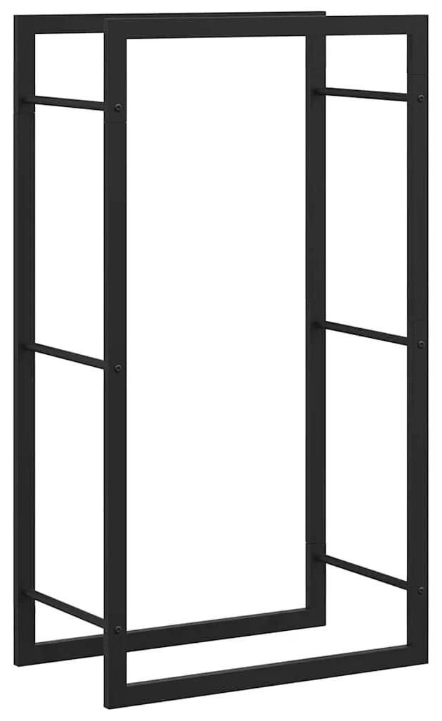 Kaminholzregal - Brennholzständer - Stahl 50x28x94 cm - Freistehend für innen und außen - Armeegrün