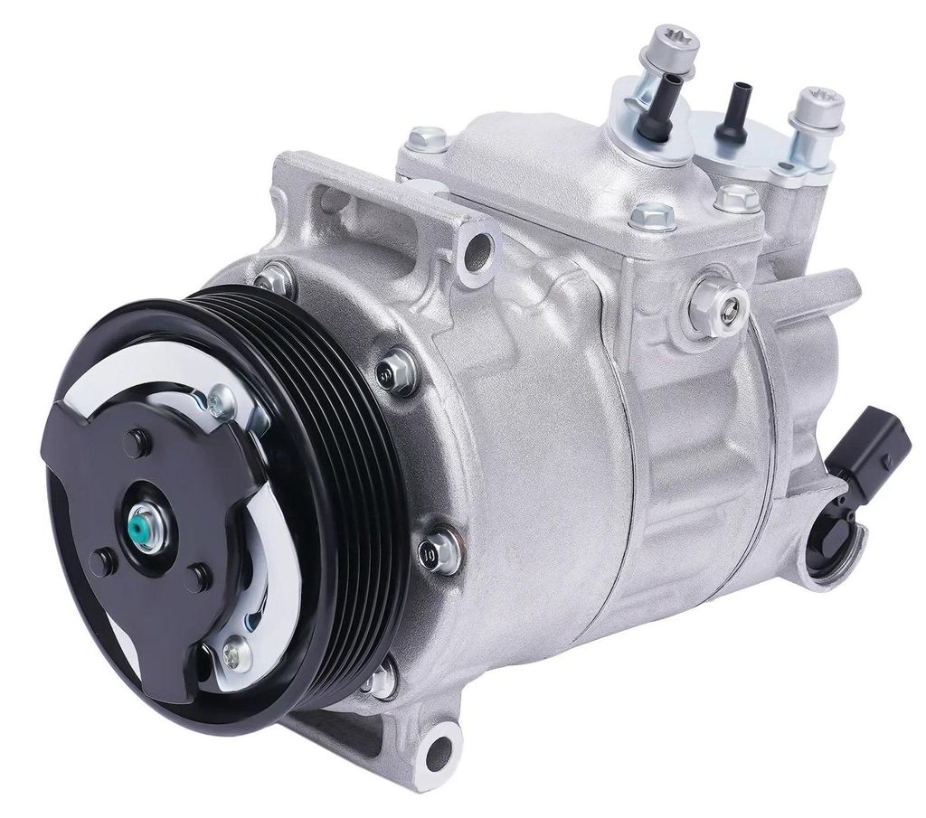 KFZ AC-Kompressor - 12V Elektrischer Klimakompressor - Automatische Temperaturregelung - 125 A - R134a/R1234YF kompatibel - CNC-gefertigt - Für Au...