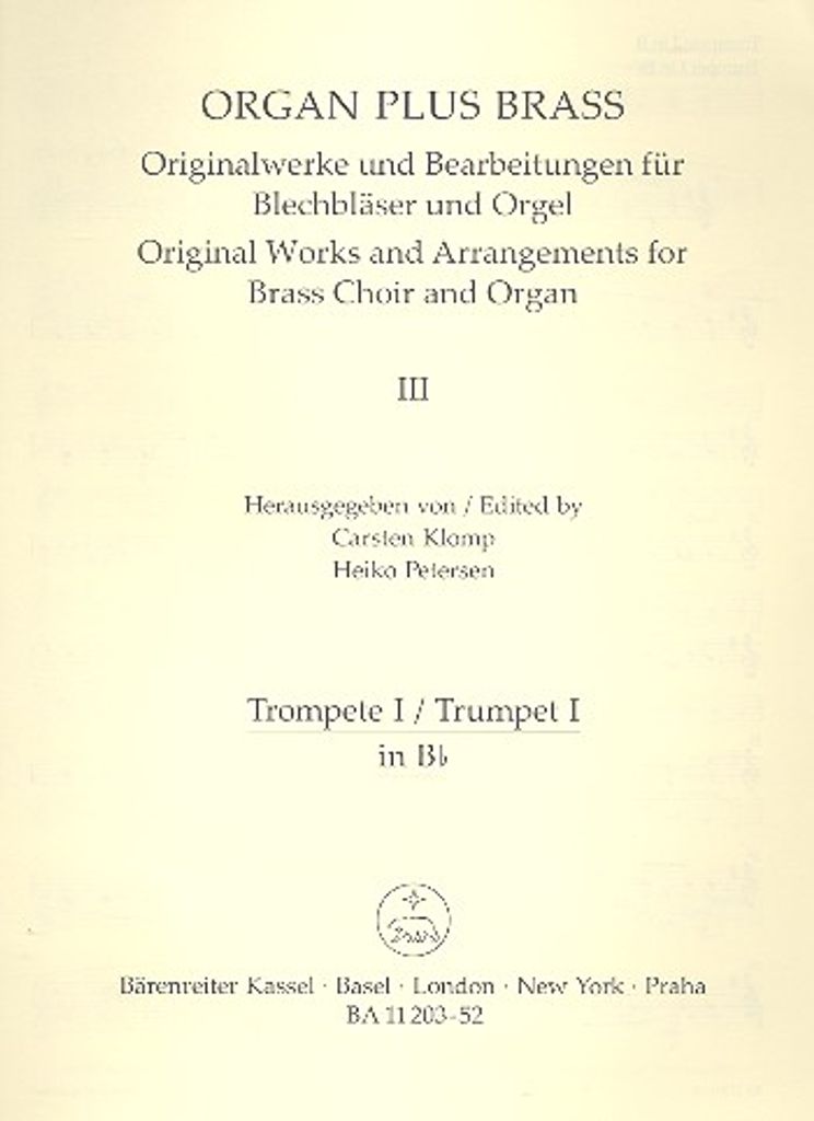 Toccata festiva für Orgel und Blechbläser Trompete 1