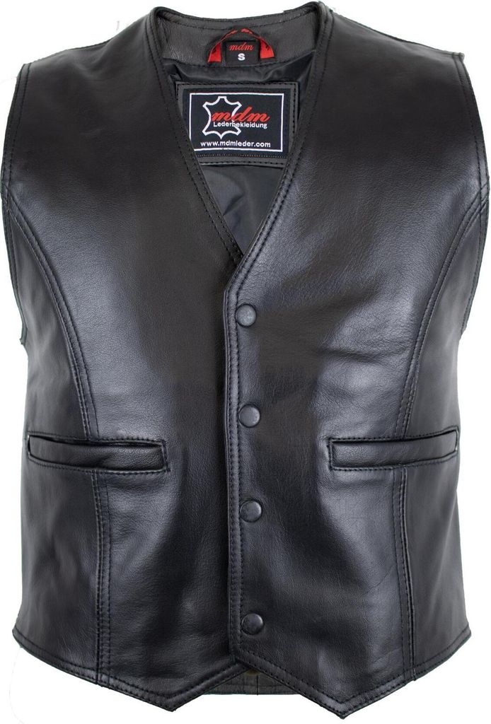 Lederweste Lederkutte Kutte Bikerweste Motorrad chopper Druck Rockerweste Club(M)