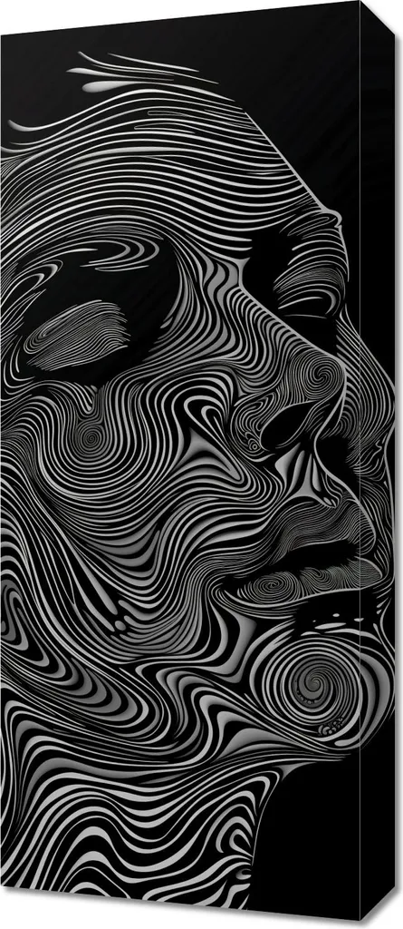 Image 30 x 70 cm Fissures et contours pour Salon et Bureau Contemporain
