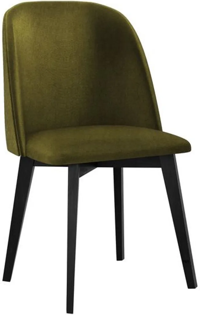 Sedie Sala da Pranzo AFTON 5 Oliva Scuro e Nero | Comfort Luxury
